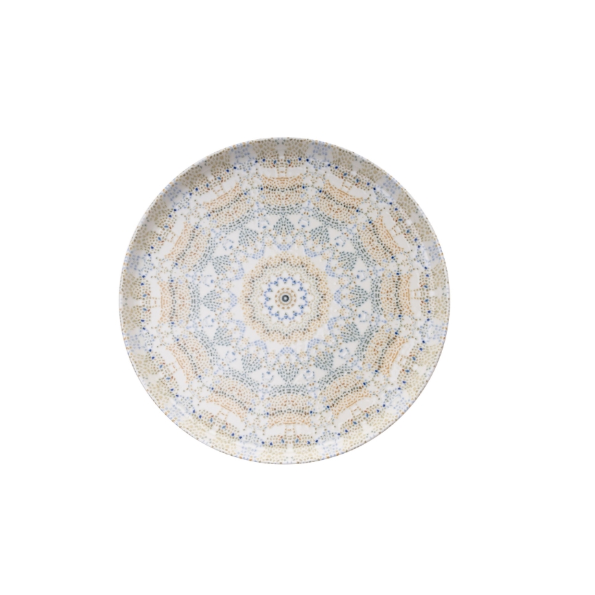 Krāsaina porcelāna 12 daļu galda servīze