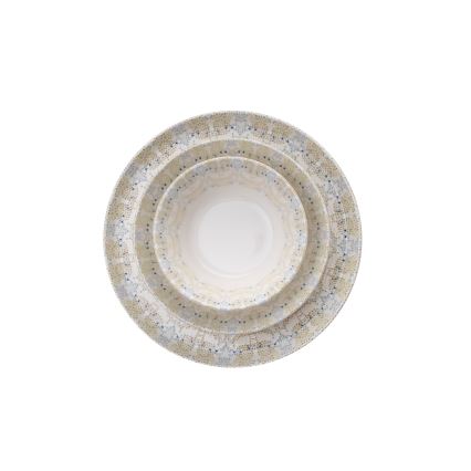 Krāsaina porcelāna 12 daļu galda servīze