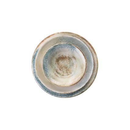 Krāsains 18 daļu porcelāna trauku komplekts