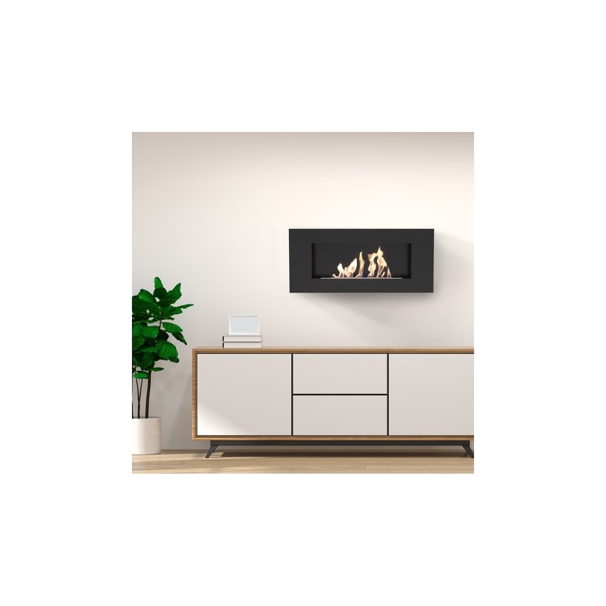 Kratki - Sienas BIO Kamīns 40x90 cm 1,5kW melna