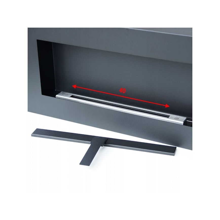 Kratki - Sienas BIO Kamīns 40x90 cm 1,5kW melna