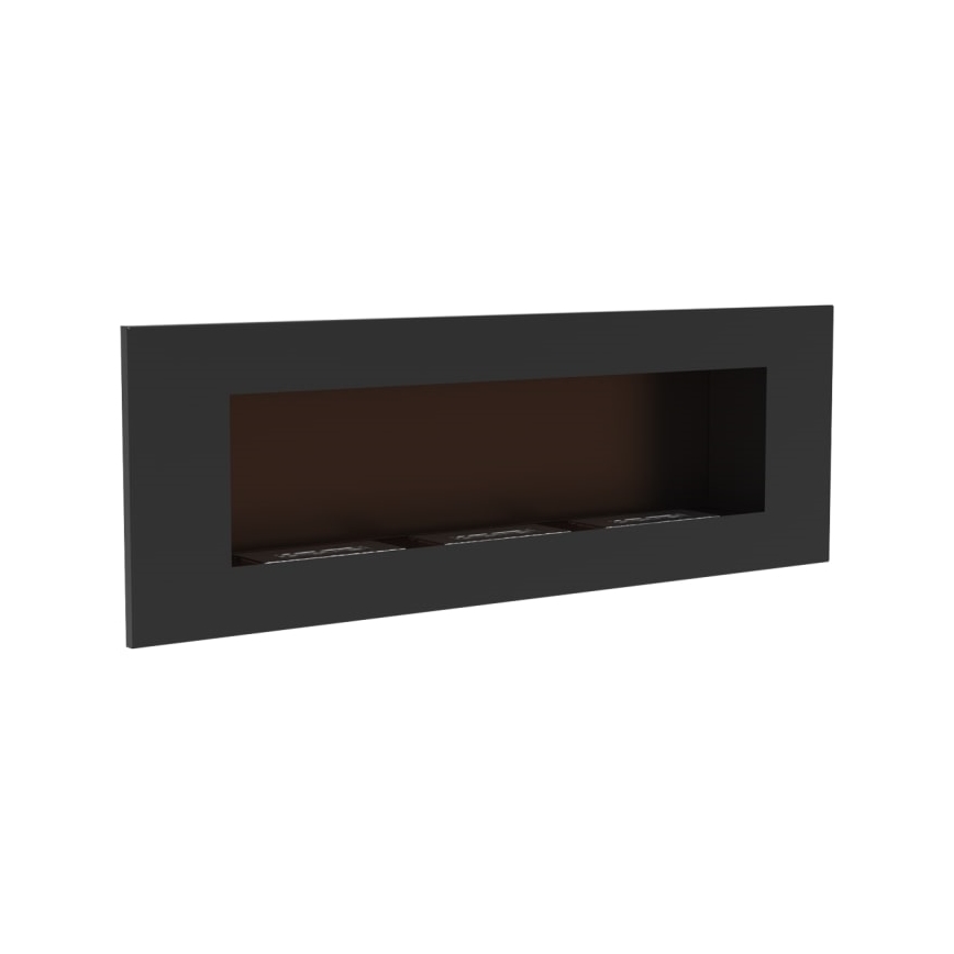 Kratki - Iebūvējams BIO Kamīns 40x120 cm 3x1,1kW melna