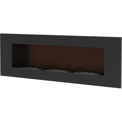 Kratki - Iebūvējams BIO Kamīns 40x120 cm 3x1,1kW melna