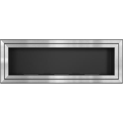 Kratki - Iebūvējams BIO kamīns 65x180 cm 3x2,5kW spīdīgi hromēts