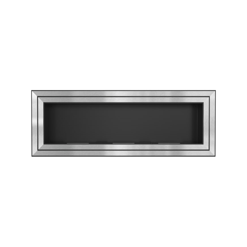 Kratki - Iebūvējams BIO kamīns 65x180 cm 3x2,5kW spīdīgi hromēts