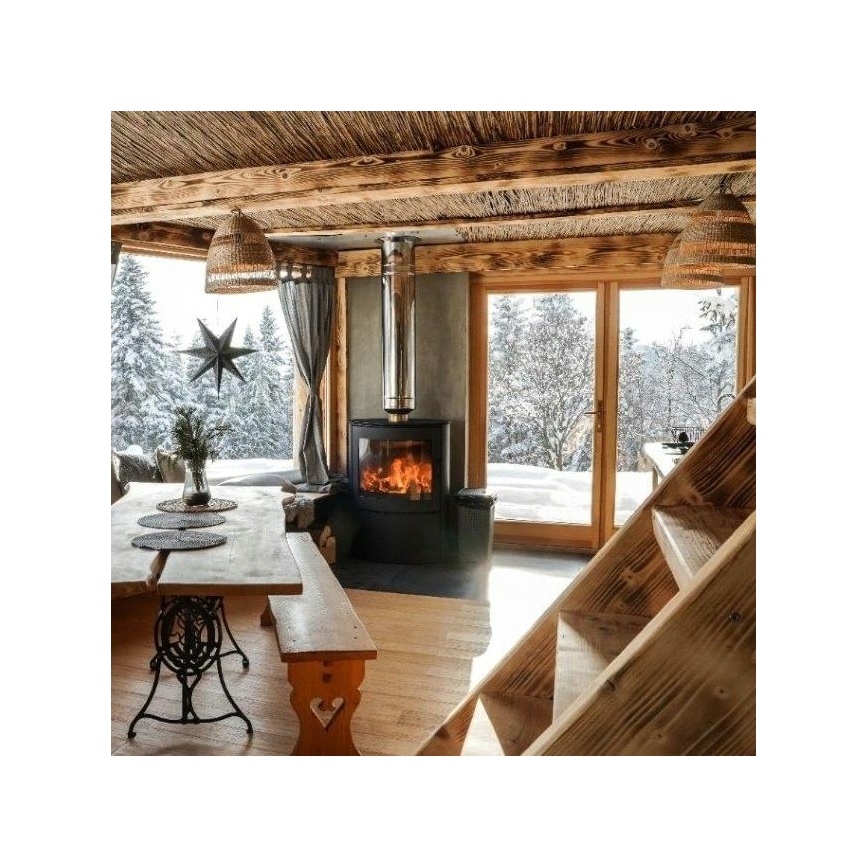 Kratki - Tērauda kamīna krāsns 10kW 150mm