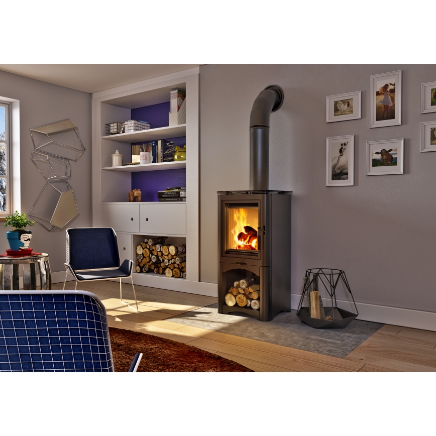 Kratki - Tērauda kamīna krāsns 7kW 150mm