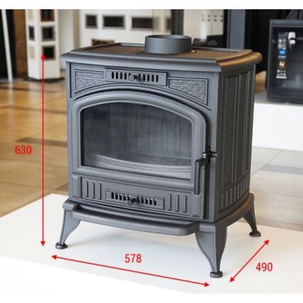 Kratki - Čuguna kamīns 8kW 150mm