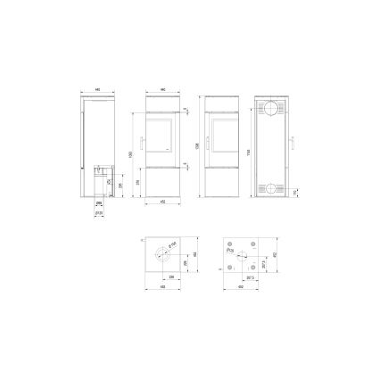 Kratki - Tērauda kamīns 8kW 150mm