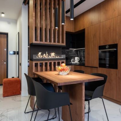 Kratki - Iebūvējamais BIO kamīns 50x100 cm 3,5kW melns