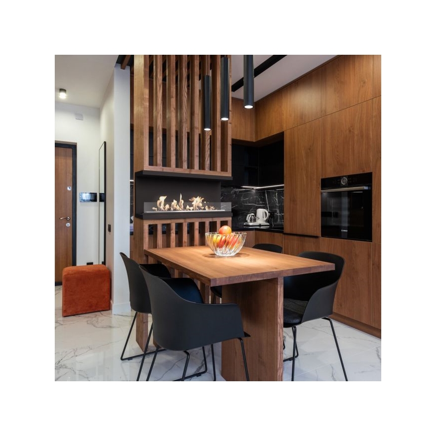 Kratki - Iebūvējamais BIO kamīns 50x100 cm 3,5kW melns