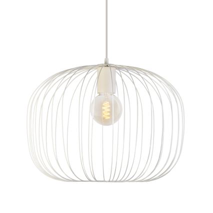 Krēmkrāsas pakaramā lampa ar vadu OVELLA 1xE27/15W/230V Ø 46 cm