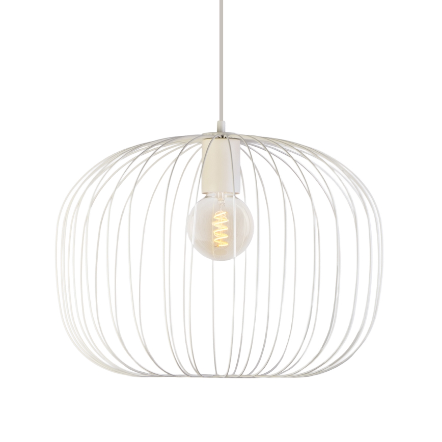 Krēmkrāsas pakaramā lampa ar vadu OVELLA 1xE27/15W/230V Ø 46 cm