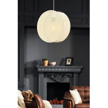 Krēmkrāsas pakaramais lukturis BIG DRUM ar trošu stiprinājumu 1xE27/60W/230V
