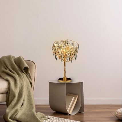 Kristāla galda lampa 5xG9/40W/230V zelta