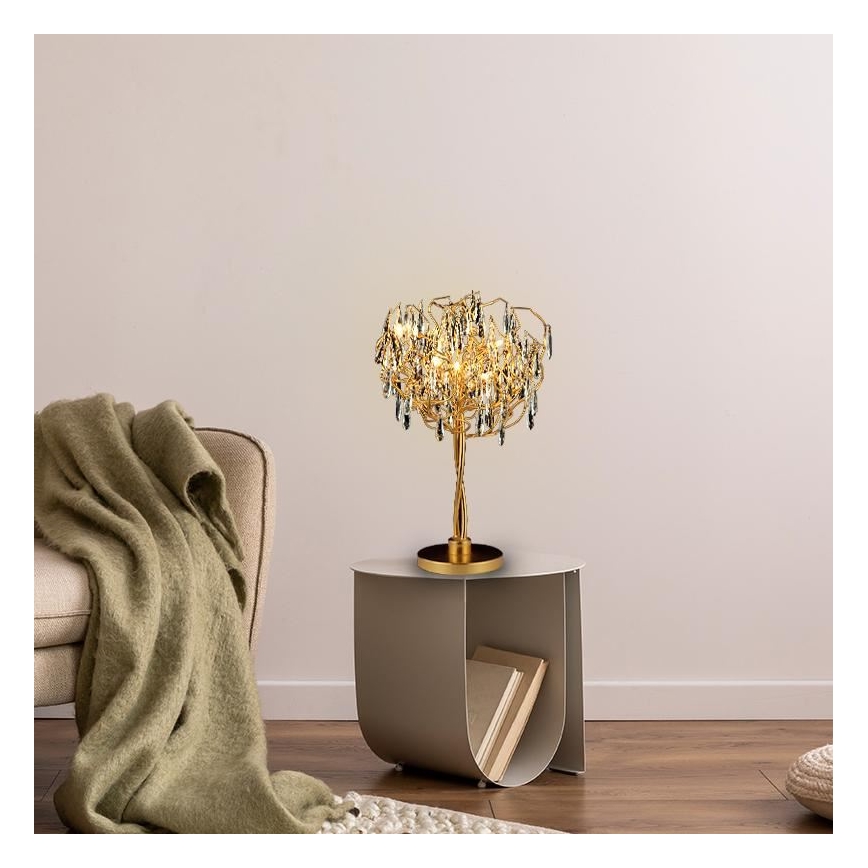 Kristāla galda lampa 5xG9/40W/230V zelta