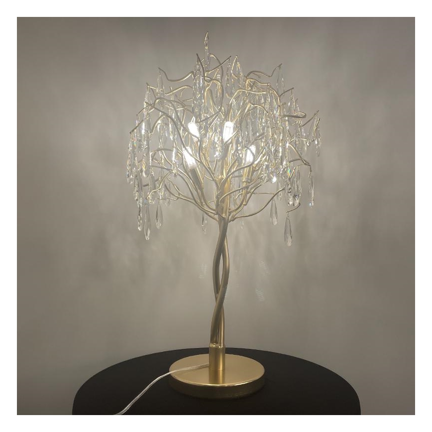 Kristāla galda lampa 5xG9/40W/230V zelta