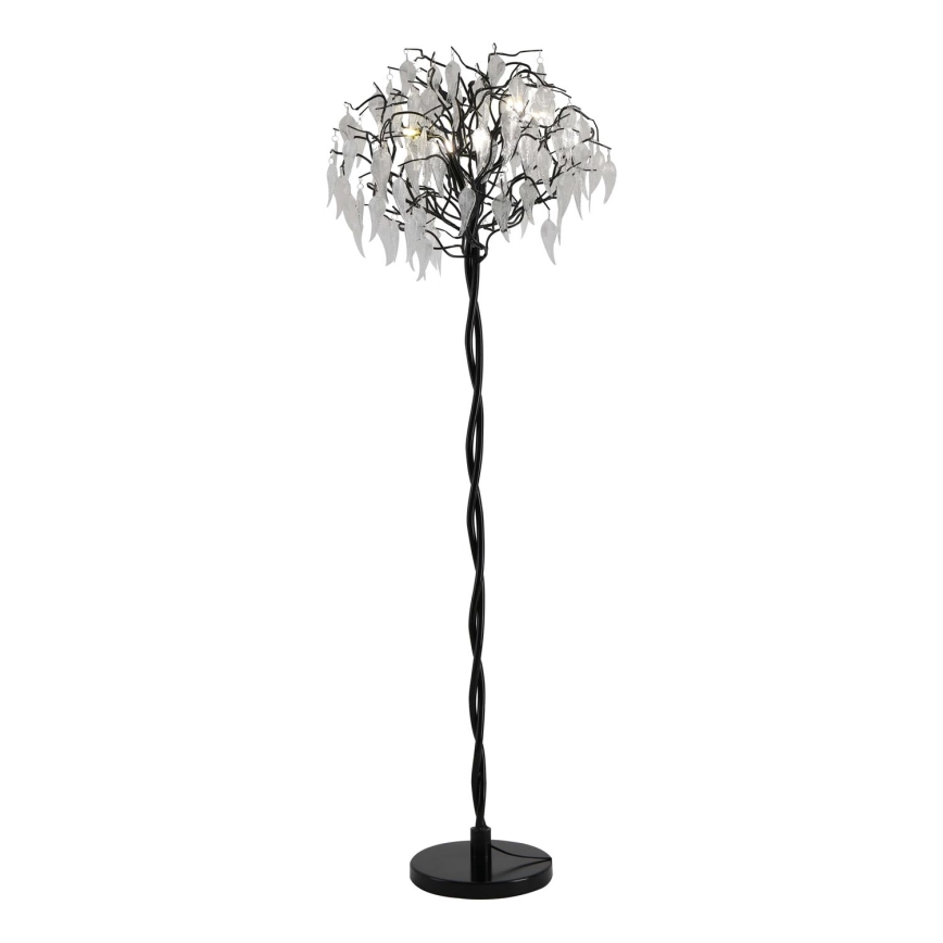 Kristāla grīdas stāvlampa 5xG9/40W/230V melna