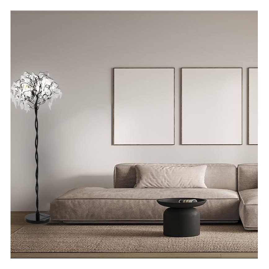 Kristāla grīdas stāvlampa 5xG9/40W/230V melna