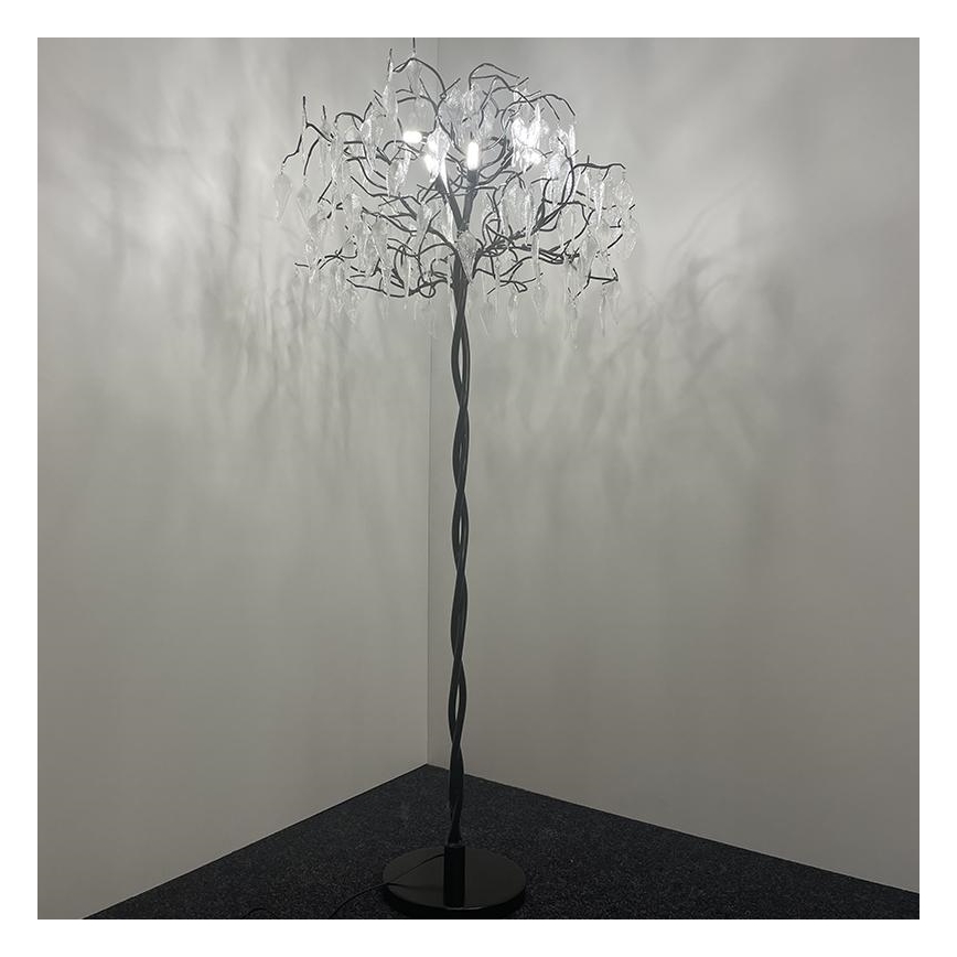 Kristāla grīdas stāvlampa 5xG9/40W/230V melna