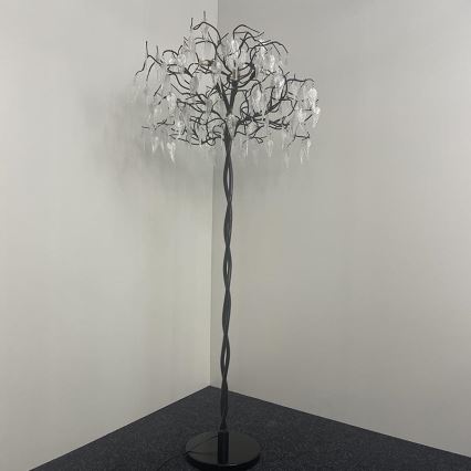 Kristāla grīdas stāvlampa 5xG9/40W/230V melna