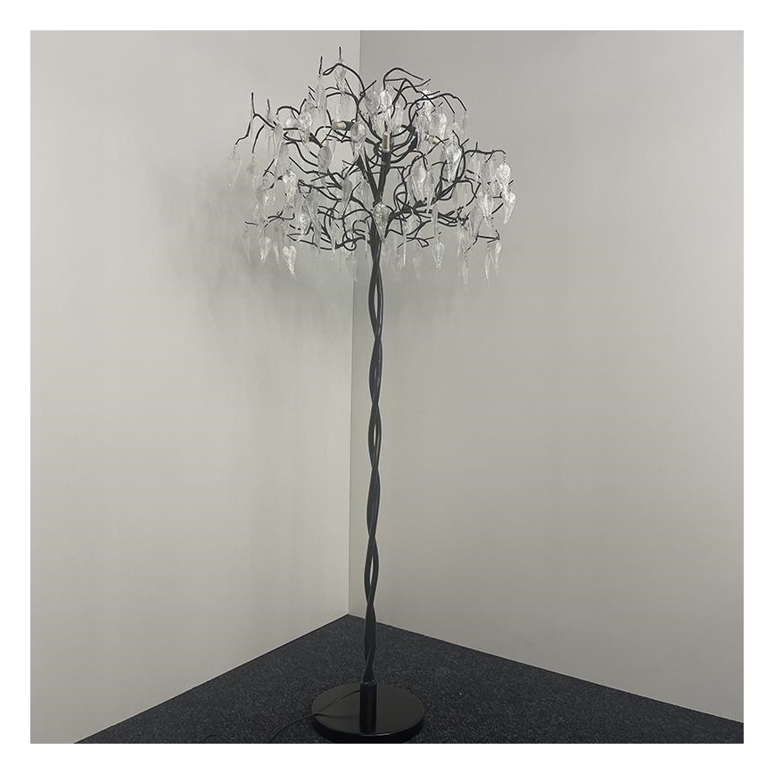 Kristāla grīdas stāvlampa 5xG9/40W/230V melna