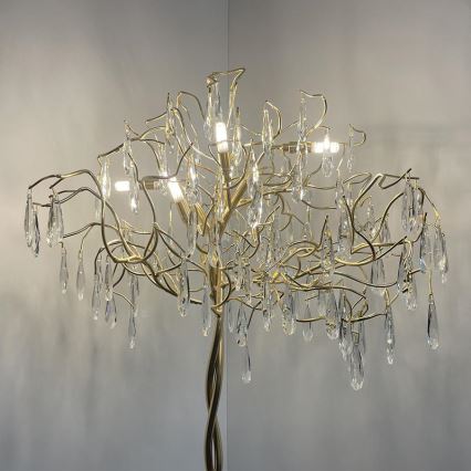 Kristāla grīdas stāvlampa 5xG9/40W/230V zelta