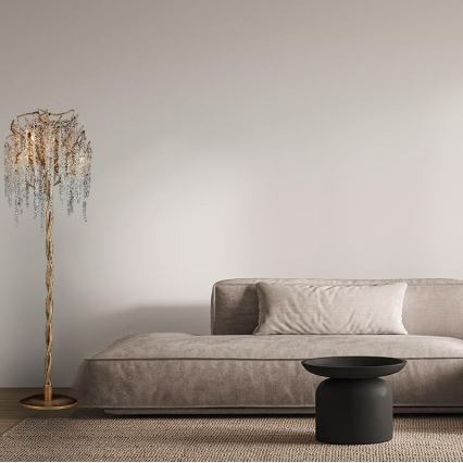 Kristāla grīdas stāvlampa 5xG9/40W/230V zelta