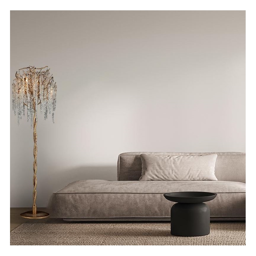 Kristāla grīdas stāvlampa 5xG9/40W/230V zelta