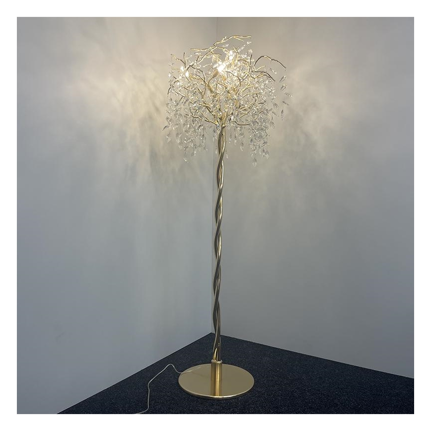 Kristāla grīdas stāvlampa 5xG9/40W/230V zelta