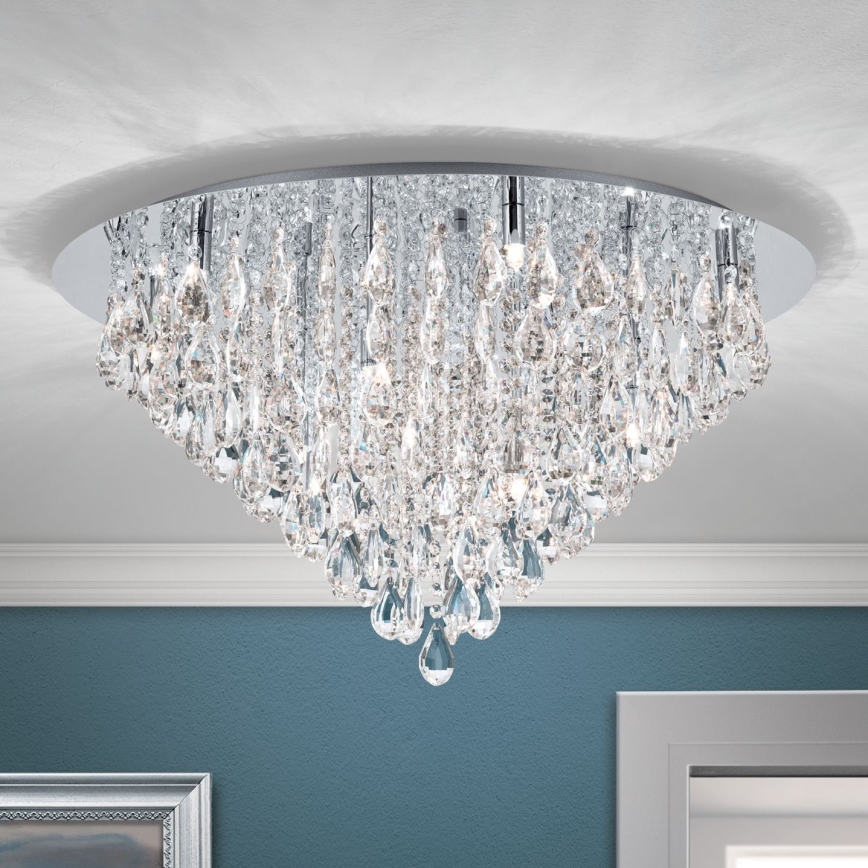 Kristāla griestu lampa CELESTE 12xG9/40W/230V d. 75 cm spīdīgi hromēts