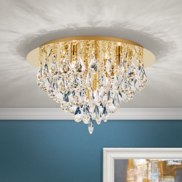Kristāla griestu lampa CELESTE 6xG9/40W/230V d. 45 cm zelta