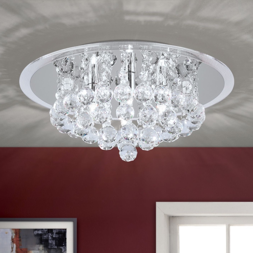 Kristāla griestu lampa GLORIA 4xG9/40W/230V d. 38 cm caurspīdīga/spīdīgi hromēts