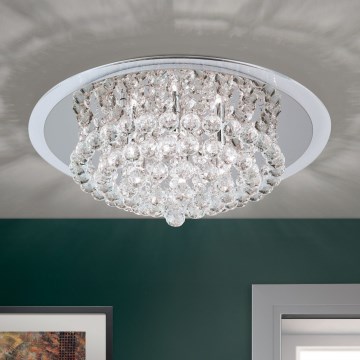Kristāla griestu lampa GLORIA 6xG9/40W/230V d. 50 cm caurspīdīga/spīdīgi hromēts
