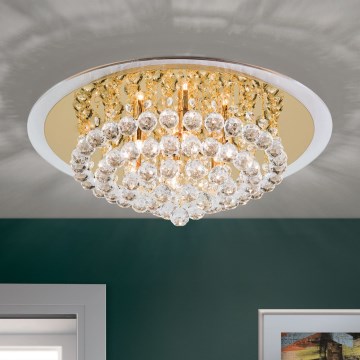 Kristāla griestu lampa GLORIA 6xG9/40W/230V d. 50 cm zelta