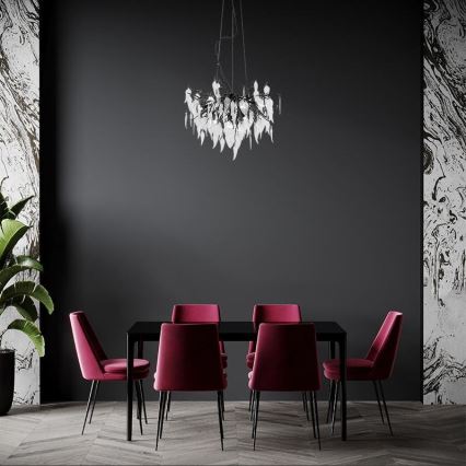 Kristāla lustra ar auklu 10xG9/40W/230V melna