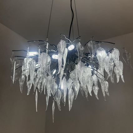 Kristāla lustra ar auklu 10xG9/40W/230V melna