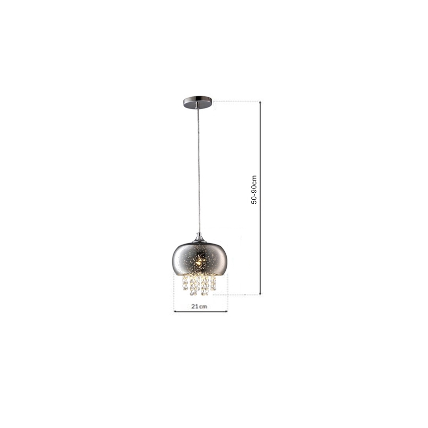 Kristāla lustra ar auklu STARLIGHT 1xE14/40W/230V