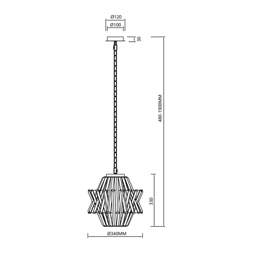 Kristāla lustra ar ķēdi CROWN 4xE14/40W/230V spīdīgi hromēts