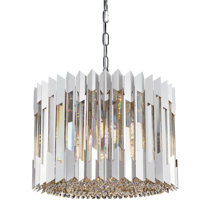 Kristāla lustra ar ķēdi RITZ 7xE14/40W/230V spīdīgi hromēts
