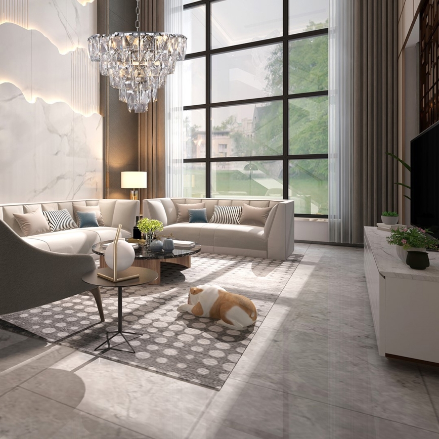 Kristāla lustra uz ķēdes CHELSEA 6xE14/40W/230V