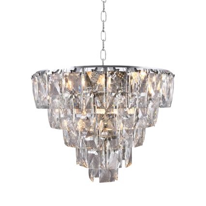 Kristāla lustra uz ķēdes CHELSEA 6xE14/40W/230V
