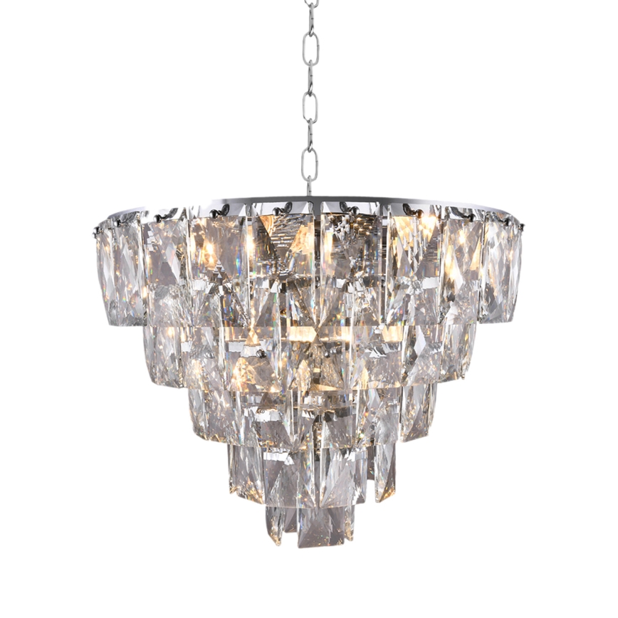Kristāla lustra uz ķēdes CHELSEA 6xE14/40W/230V