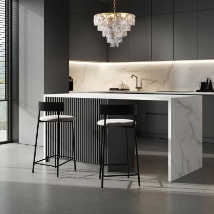Kristāla lustra uz ķēdes CHELSEA 6xE14/40W/230V