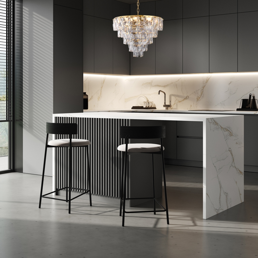 Kristāla lustra uz ķēdes CHELSEA 6xE14/40W/230V