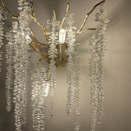 Kristāla sienas lampa 3xG9/40W/230V zelta