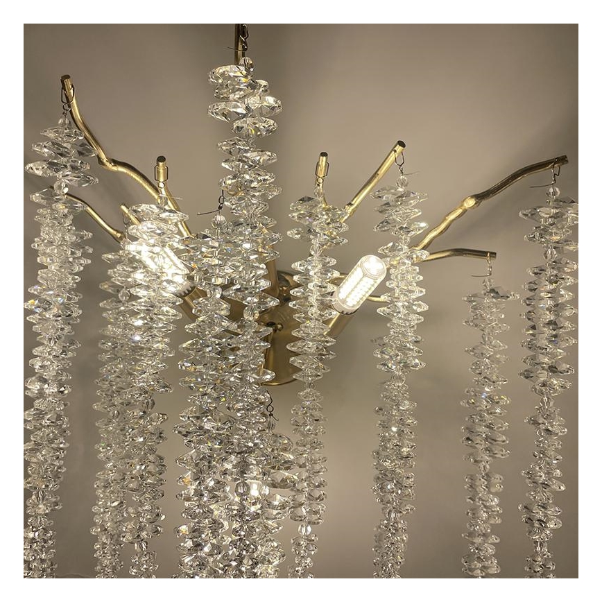 Kristāla sienas lampa 3xG9/40W/230V zelta