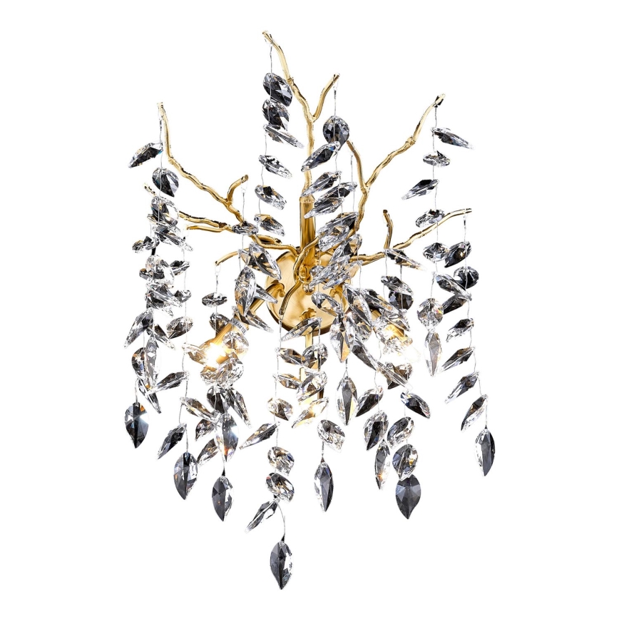 Kristāla sienas lampa 3xG9/40W/230V zelta