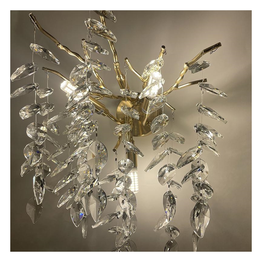 Kristāla sienas lampa 3xG9/40W/230V zelta