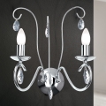 Kristāla sienas lampa ALESSIA 2xE14/40W/230V spīdīgi hromēts